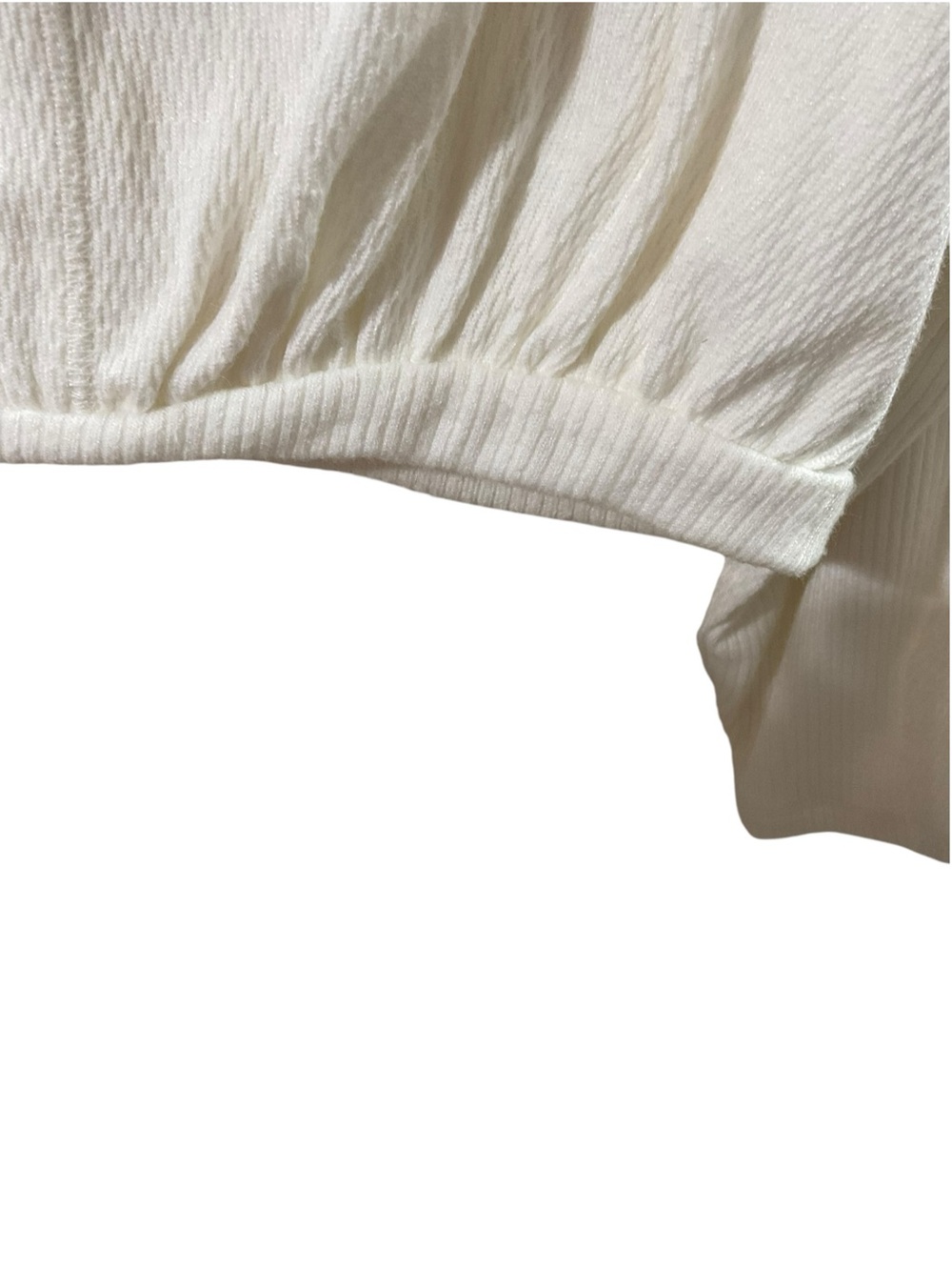 We The Free Sweater White Cropped Size XS Cotton Crewneck boho,Y2K slouchy - Picture 6 of 14